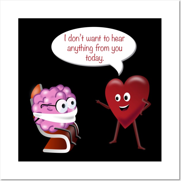 Funny Brain in Detention T Shirt | Meme Valentine Wall Art by MaryMas